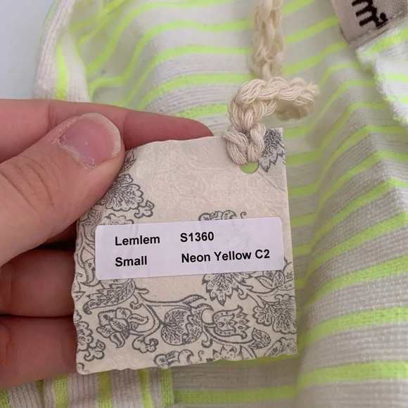 Lemlem Pants Women’s Small Neon Striped Draw String Light Pants - Picture 11 of 15